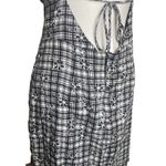 Urban Outfitters  Plaid Flower Strappy Gingham Mini Dress Black White Medium Photo 10