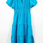 JODIFL Turquoise Tiered Midi Dress Photo 1