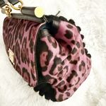 Dolce & Gabbana | Knit Trim Ponyhair Sicily Satchel Shoulder Strap Purple Black Photo 3