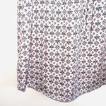 The Loft Outlet White & Pink Floral Print Split Neck Mini Dress Photo 5