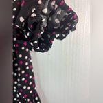 Kate Spade L Drop Waist Wrap Black and Pink Polka Dot Dress Photo 7