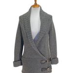 Moda  International Wrap Sweater Gray Size S Y2K Minimalist Stealth Wealth Boho Photo 0