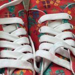 Hanes Vintage Christmas Holiday Sneakers Lace Up Platform Red Women's Size 6M Photo 8