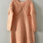 Anthropologie NWT Foxiedox Bobble Pom Pom Pink Knit Sweater Dress Photo 1
