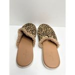 Caslon ‎ Slipper Womens Sz 6.5 Leather Cnalise Lea Flat Heel Slide Leopard Print Photo 4