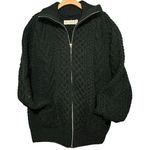 Athena Designs One Size Gray Marled Zip Up Shawl Collar Pocket Front Cardigan Photo 0