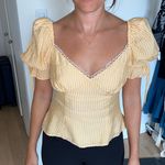 LPA  Orange/white Puff peasant top Photo 0