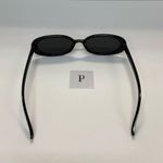 Small 90s Oval Black Sunglasses / Black Oval Sunglasses Photo 3