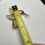 Avon Hummingbird Gold Tone Bird Red Rhinestone Brooch Pin Signed NWOT Photo 5