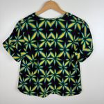 Ulla Johnson Womens Rosie Top Size 2 Olivinite Short Sleeve Vibrant Boho Flowy Photo 2