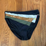 Vince Camuto 
High Rise Colorblock Bikini Bottom swimsuit‎ black M NWT Photo 2