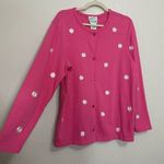 Quacker Factory Pink Embroidered Floral Cardigan Photo 1