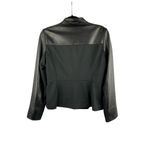 Halston Womens Black Leather Jacket Size S Photo 1