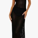 Beach Riot  $178 Black Crochet Halter Top Maxi Dress Hippie Bohemian Boho Resort Photo 0