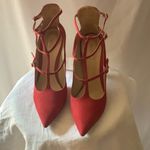 Schutz Schultz Scarlet  Nobuck Cage Pumps. US 9.5 Photo 2