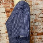 Love Sadie Navy Blue White Polka Dot Short Sleeve Asymmetrical Dress XL Photo 2