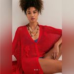 Free People Traveling Easy Kaftan in Red Photo 2