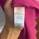 Adelyn Rae  Fuchsia Long Sleeve Pleated Satin like Dress Photo 2