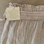Magaschoni Linen Wide Leg Palazzo Pants Paperbag Striped Flowy Boho Pant Photo 7