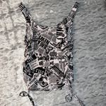 No Boundaries Newspaper Ruched Ribbed Tank Size XS (1) Photo 1