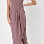 Lulus  Reinette Mauve Purple Midi Dress Party Cocktail Wedding Bridesmaid Size XL Photo 0