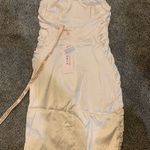 Oh Polly  Strapless Satin Dress Photo 2