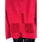 Coldwater Creek NWT  Red Eyelet And Lace Detail Women's Size S Photo 4