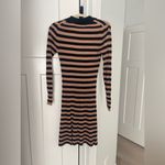 Boden Sweater Dress Brown Black V Neck Size 6 Photo 3