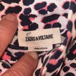 Zadig & Voltaire  Rivali‎ Print Leo White and Purple Leopard Mini Dress Size Med Photo 6