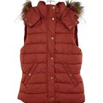 H&M Label Of Graded Goods Women's Puffer Vest Removable Faux Fur Lined Hood Photo 0