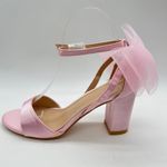 Allegra K  Sandal Womens 7 Pink Open Toe Bow‎ Chunky Heel Sandals NEW Photo 3