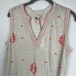 Lucky Brand NWT  Western Aztec Embroidered Top Sz Medium Sleeveless Tank Photo 4