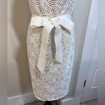 Tadashi Shoji  One Shoulder Textured Embroidered Sheath Dress Sz 6💛 Photo 4