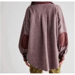 Free People  Shacket Oversized Button Down Utility Jacket Textured Cotton Blend Photo 3