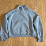 Paper Crane Quilted Mock Neck Sweatshirt Photo 0