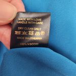 De La Vali Gin Ruched Maxi Dress in Blue Size UK 8 US 4 Long Sleeve Satin NWT Photo 11