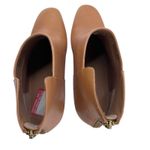Calvin Klein Boots Womens 8 M Tan Lorah Luxor Ankle Chunky Heel Leather Booties Photo 7