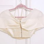 Japanese Kawaii Ivory Cream Princess Barbie Bow Off Shoulder Corset Halter Top Photo 6