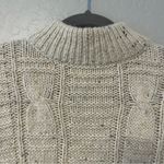 Garage ⭐️ cream colored cable knit long sleeve sweater dress size XS-S Photo 3