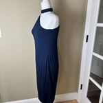 BAILEY 44 One Shoulder Neck Detail Navy Sheath Dress Size Medium Knit Photo 4