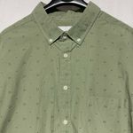 Goodfellow & Co Dot Cotton Long Sleeve Button Down Shirt Sage Green Size XL Photo 2