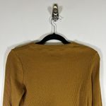 Madewell Texture And Thread ‎ Jacquard Knot-Front Top Women’s Size Small Gold Photo 6