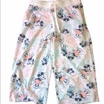 Disney  Mickey Mouse Capri Wide Leg Pajama Pant White Pink Size Medium Photo 0