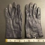 Vintage 1950s/1960s Ink Navy Blue Italian Leather Orlon Lined Women’s Gloves Photo 7