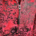 Christopher & Banks  Jacket Womens Size Large Red‎ Floral Whimsigoth Boho Artsy Photo 2