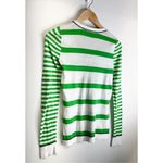 Lilly Pulitzer  Shirt Womens Size Small Green White Striped Long Sleeve Pullover Photo 3
