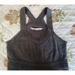 Athleta Women's  Dark Gray Crochet Knit Tank Dress Size Small 100% cotton Photo 6
