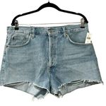 AGOLDE NWT Mila High Rise Vintage Denim Light Wash Shorts Sz 32 Photo 0