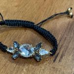 Juicy Couture  B-Gem Stone Black Braided Friendship Bracelet Photo 1