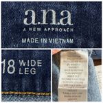 a.n.a . Women’s Jeans Size 18 Wide Leg High Rise Dark Indigo Wash Relaxed Fit Photo 7